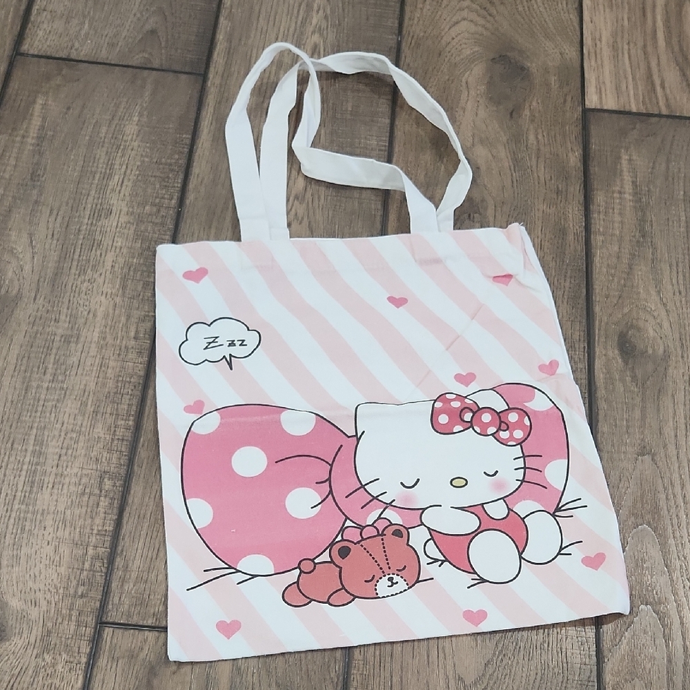Hello Kitty Pink and White Tote Bag